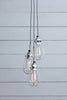 Wire Cage Chandelier - 3 Light Cluster