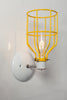 Industrial Wall Sconce - Yellow Wire Cage Wall Light - Industrial Light Electric - 3