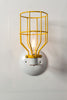 Industrial Wall Sconce - Yellow Wire Cage Wall Light - Industrial Light Electric - 4