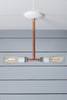 Pendant Copper Pipe Light - Double Bare Bulb Lamp - Industrial Light Electric - 2