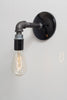 Industrial Black Pipe Wall Sconce Light - Bare Bulb Lamp - Industrial Light Electric - 4