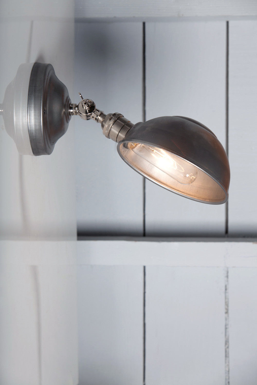 Industrial Lighting - Metal Shade Wall Sconce - Angled Lamp