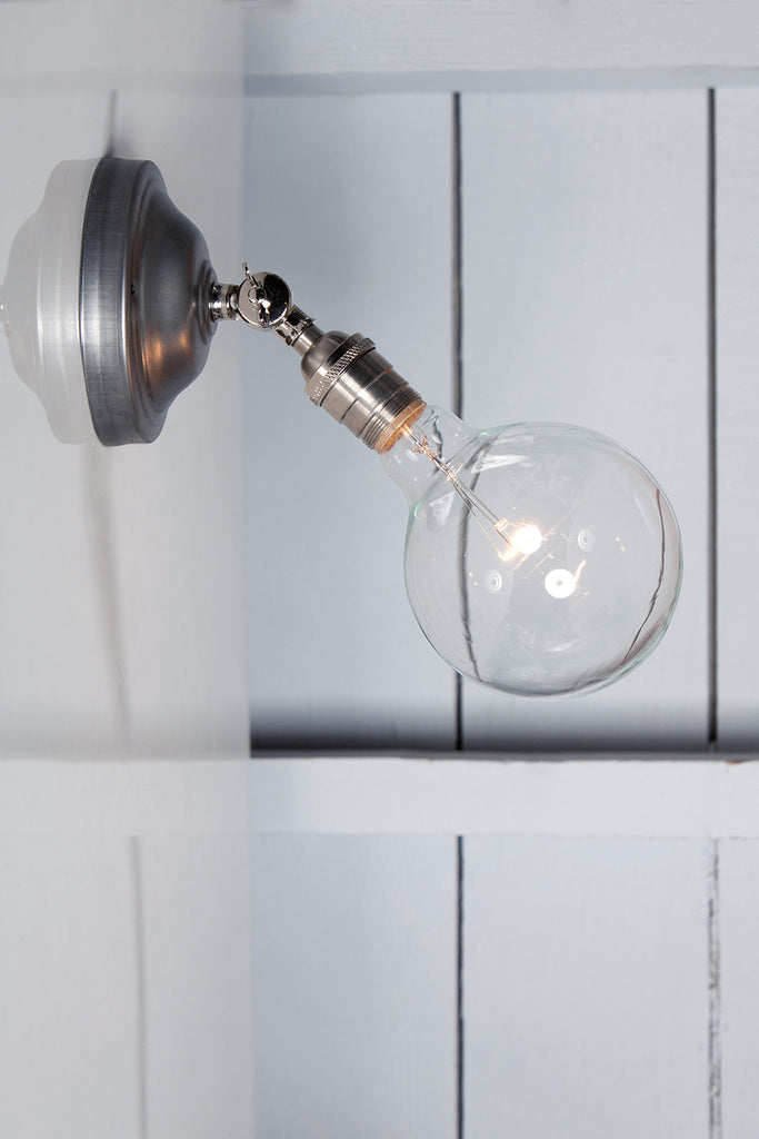 Bare Bulb Wall Sconce - Angled Lamp