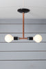 Pendant Copper Pipe Light - Double Bare Bulb Lamp - Industrial Light Electric - 4
