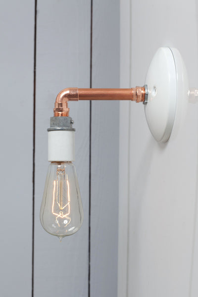 Copper Pipe Wall Sconce Light - Bare Bulb Lamp - Industrial Light Electric - 1
