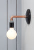 Copper Pipe Wall Sconce Light - Bare Bulb Lamp - Industrial Light Electric - 2