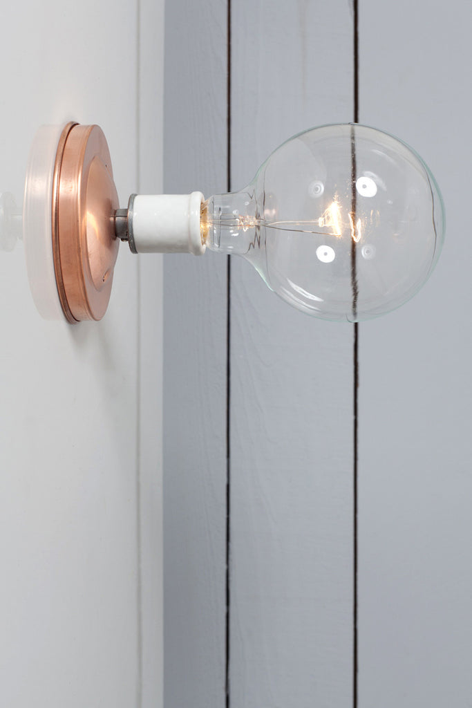 Copper Wall Mount Light - Bare Bulb - Industrial Light Electric - 1