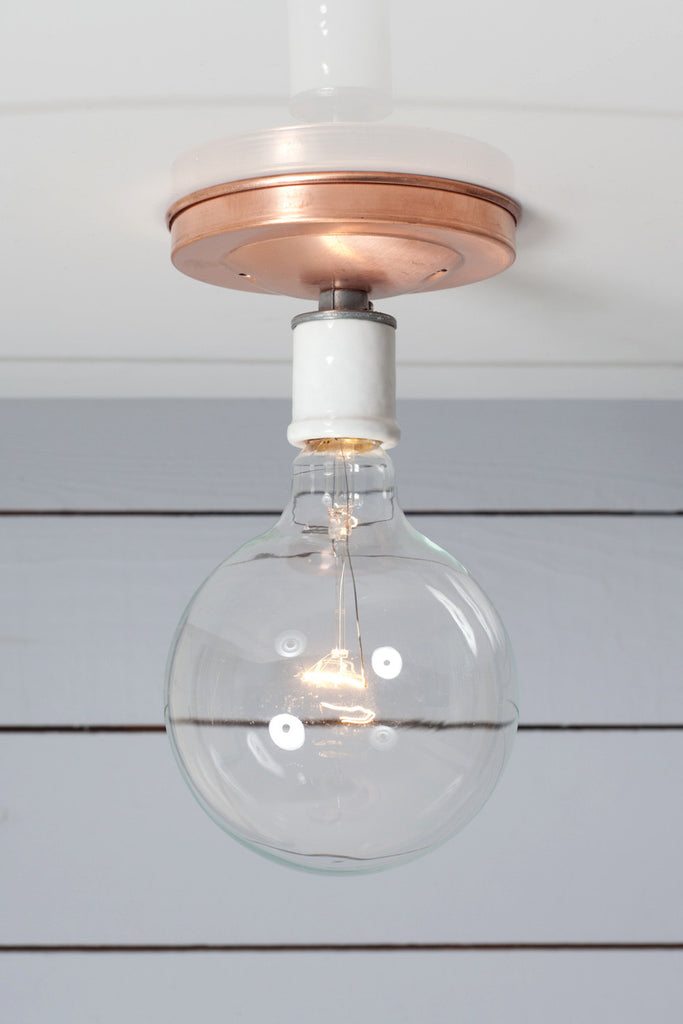Copper Ceiling Mount Light - Bare Bulb - Industrial Light Electric - 1