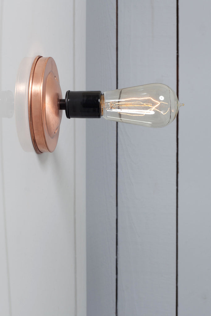 Copper Wall Mount Light - Bare Bulb - Industrial Light Electric - 8