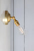 Vintage Adjustable Wall Sconce Light - Brass