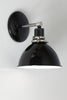 Black Enamel Shade Wall Sconce Light - Industrial