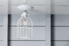 White Cage Light - Ceiling Mount - Industrial Lighting - Industrial Light Electric - 3