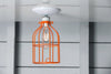 Industrial Lighting - Orange Cage Light - Ceiling Mount - Industrial Light Electric - 3