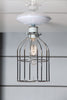 Nickel Cage Light - Ceiling Mount - Industrial Light Electric - 2
