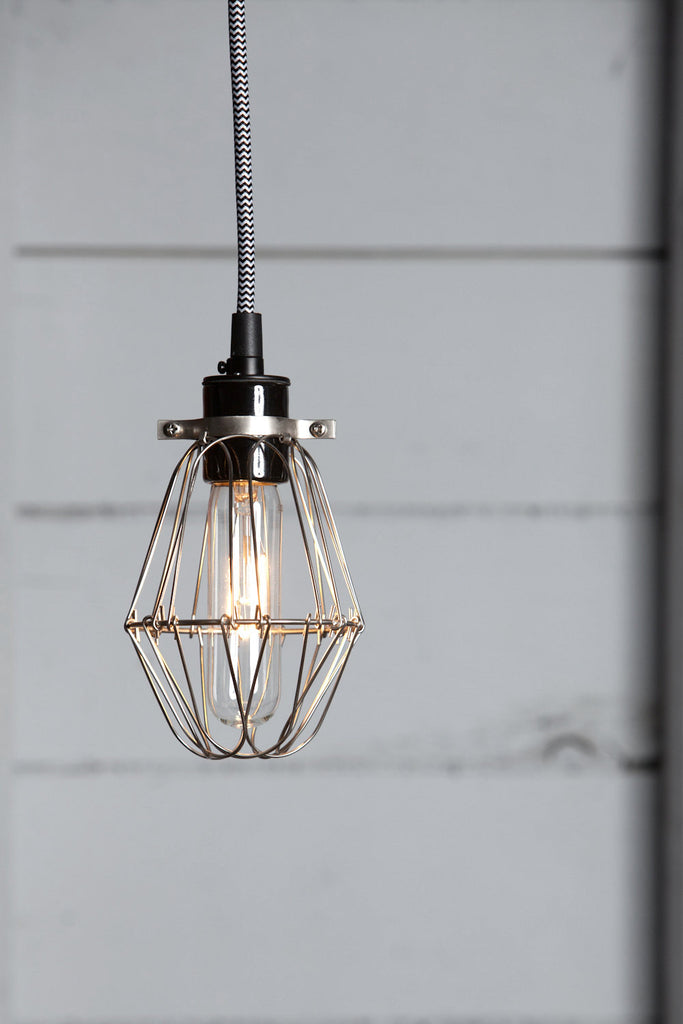 Vintage Wire Cage Pendant Light - Industrial Light Electric - 1